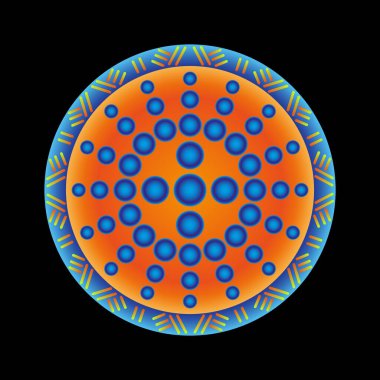 Mandala. Etnik yuvarlak süs. Vektör illüstrasyonu.