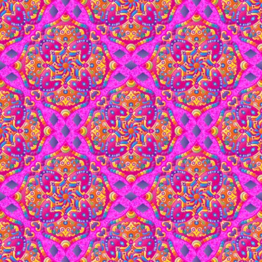 Etnik, kusursuz desen. Vektör illüstrasyonu.