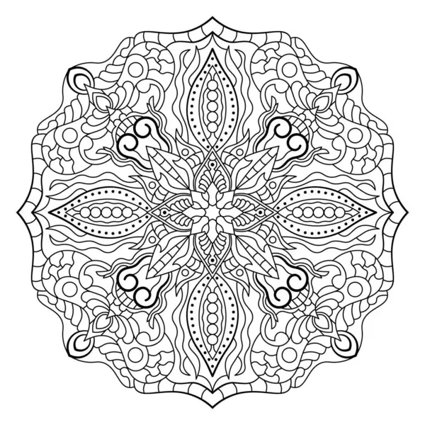 Mandala. Boyama kitabı. Vektör illüstrasyonu.