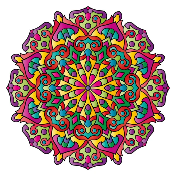 Mandala. Etnik yuvarlak süs. Tasarım elementi. Vektör illüstrasyonu.