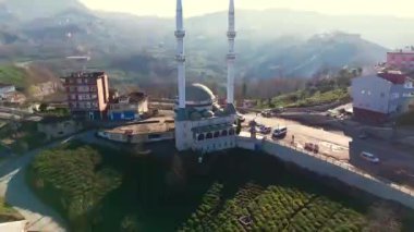 Rize 'deki deniz kıyısının havadan görünüşü