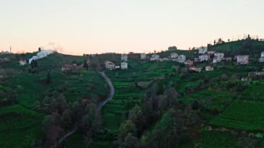 Rize 'deki deniz kıyısının havadan görünüşü