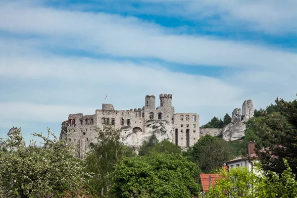 Ogrodzieniec Podzamcze Польща Травня 2018 Замок Ogrodzieniec Селі Podzamcze Руїни — стокове фото