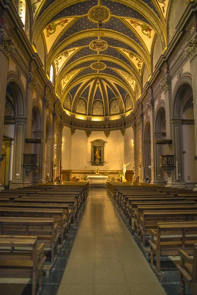 Tossa Mar España Junio 2018 Iglesia Interior Sant Vicenc Tossa — Foto de Stock