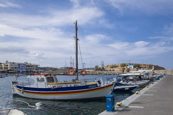 Crete Knossos Yunanistan Eylül 2018 Hersonissos Crete Harbor Rıhtımı Bağlantı — Stok fotoğraf