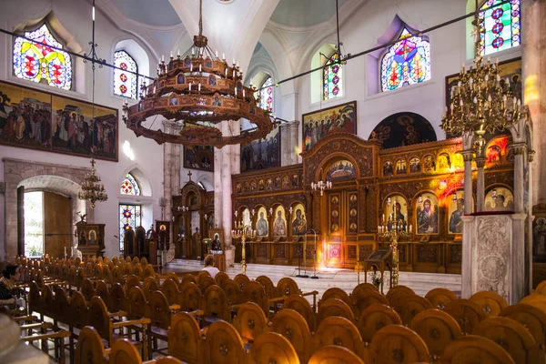 Crete Heraklion Greece September 2018 Interior Church Agios Titos Heraklion — Stock Photo, Image