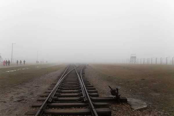 Oswiecim Auschwitz Birkenau Poland February 2019 Auschwitz Birkenau Concentration Camp — стоковое фото