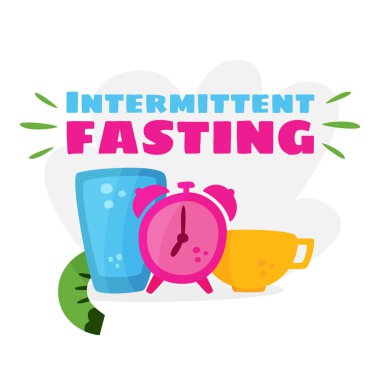 Intermittent fasting. Losing weight. clipart