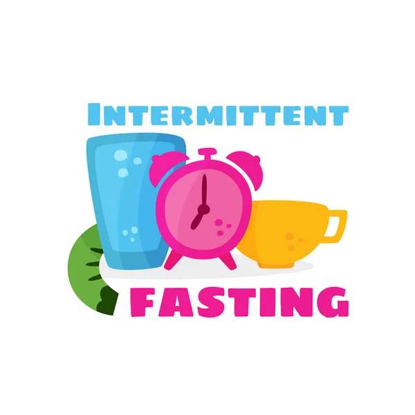 Intermittent fasting. Losing weight. — Stock Vector