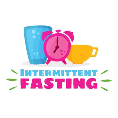 Intermittent fasting. Losing weight. clipart