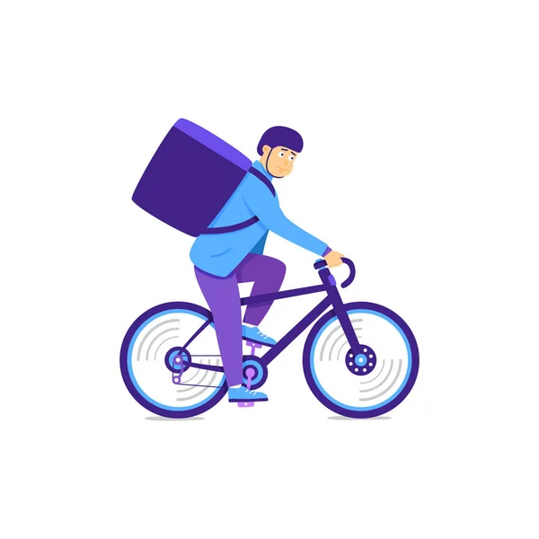 Bike Courier Delivers Corporate Gifts large bag. — Free Stock Photo