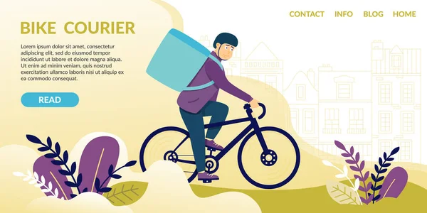 Biciclete Courier.Read. Mesagerii comunică dispozitive . — Vector de stoc