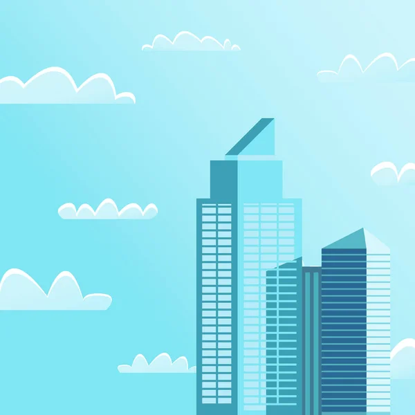 Skyper pictogram. Buildng in het centrum. Moderne architectuur-element. — Stockvector
