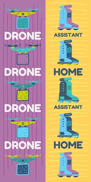 Home assistant robot intelligence artificielle . — Image vectorielle