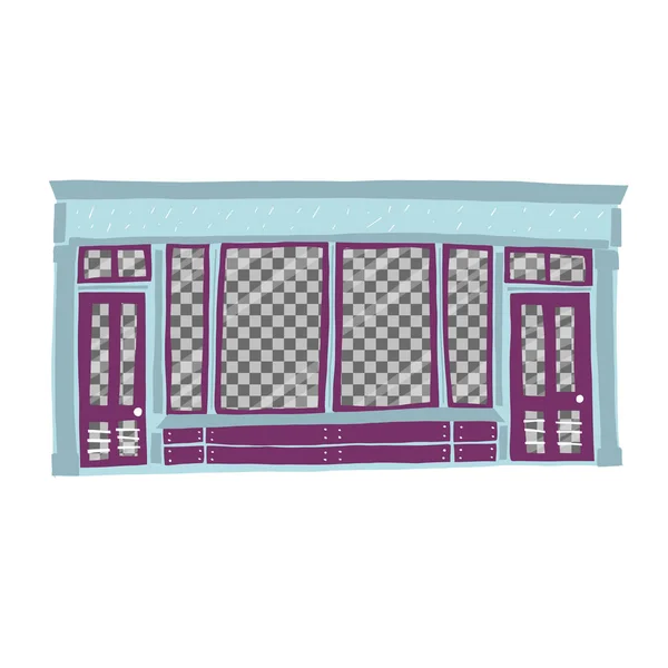 Panadería pancarta con dos puertas decorar en un color — Vector de stock