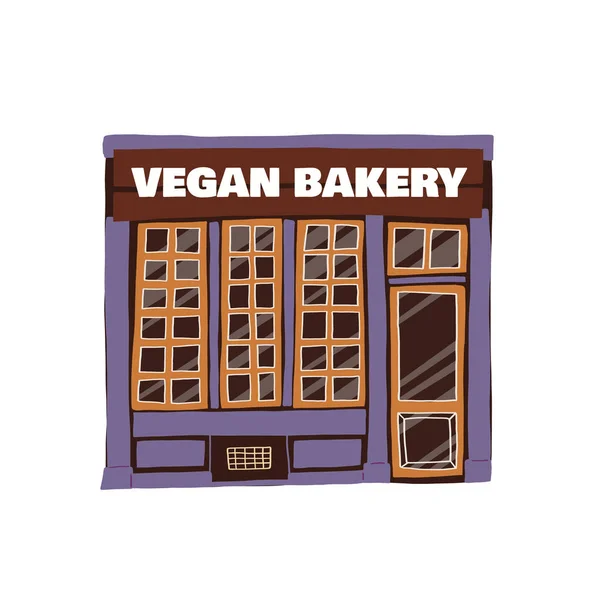 Inscrição vegan padaria storefront bandeira — Vetor de Stock