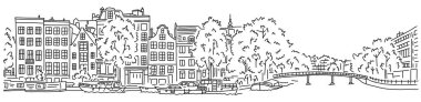 Parlak afiş el ilanı çizim yazıt Amsterdam.