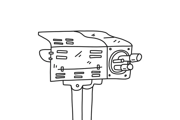 Информационный летчик, быстрый набросок новой кинокамеры . — стоковый вектор