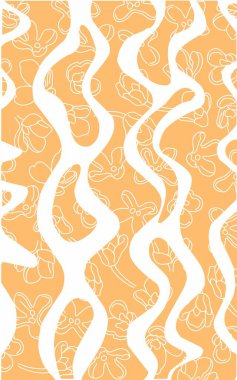 Sarı sıvı arka planda küçük çiçekler açar. 