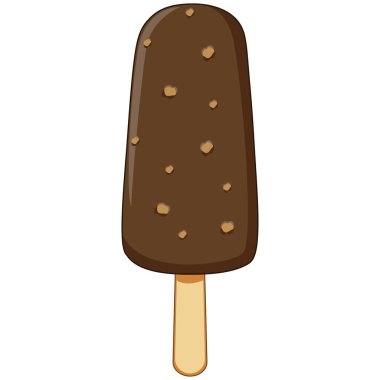 Çikolatalı dondurma çubuğu bir sopa