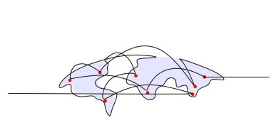 Dünya çapında bir seyahati takip eden bir uçak rotasının kesintisiz çizimi. Coğrafya, havayolları ve küresel ulaşım için basit bir grafik simgesi.