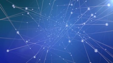 Merkezi Çekirdekten, Düğümler ve Bağlantılarla Büyük Ölçekli ve Kompleks Web 'e Büyüyen ve Büyüyen Sinirsel Ağ. Yapay Zeka, Bilgisayar Algoritmaları, Yapay Zeka ve Büyük Dil Model Görselleştirme