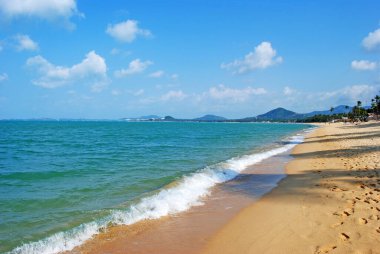 Plajdan tropik deniz manzarası