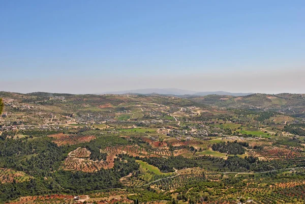 Ürdün 'deki Ajloun kalesinin panoramik manzarası