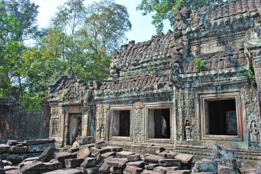 Preah Khan Tapınağının Antik Harabeleri. Angkor, Kamboçya