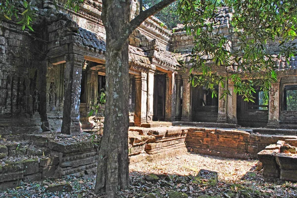 Reruntuhan Kuil Preah Khan Kuno Angkor Kamboja — Stok Foto