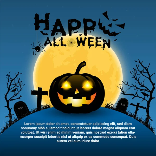 Joyeux Fond Halloween Illustration Vectorielle — Image vectorielle