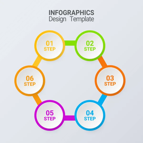 つのステップのインフォ グラフィック ベクトル ビジネス — ストックベクタ