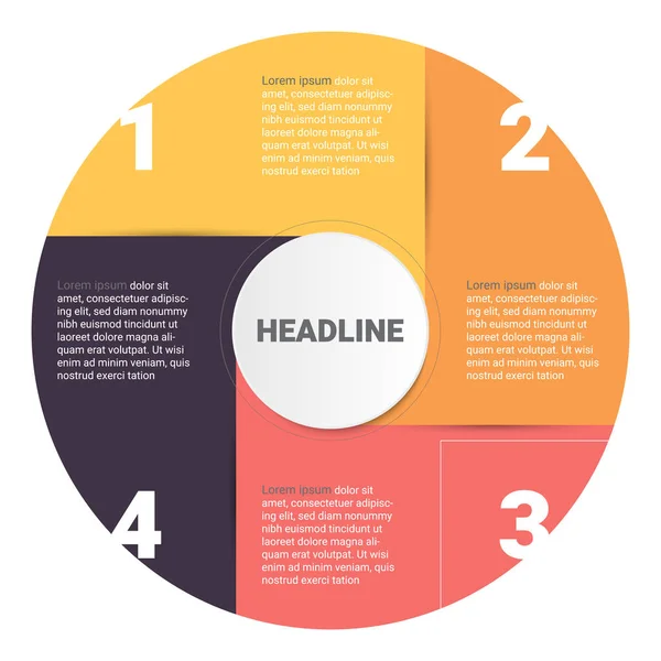 Diagrama Infográficos Com Passos Opções Processos Modelo Negócio Vetorial Para — Vetor de Stock