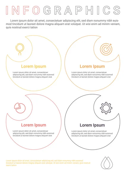 Diagramme Infographique Avec Étapes Options Processus Modèle Affaires Vectoriel Pour — Image vectorielle