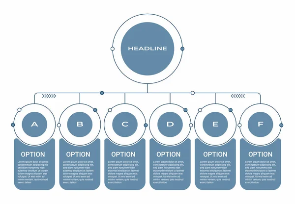 Biznesu Infografiki Schemat Kroki Opcje Lub Procesów Infografiki Szablon Prezentacji — Wektor stockowy