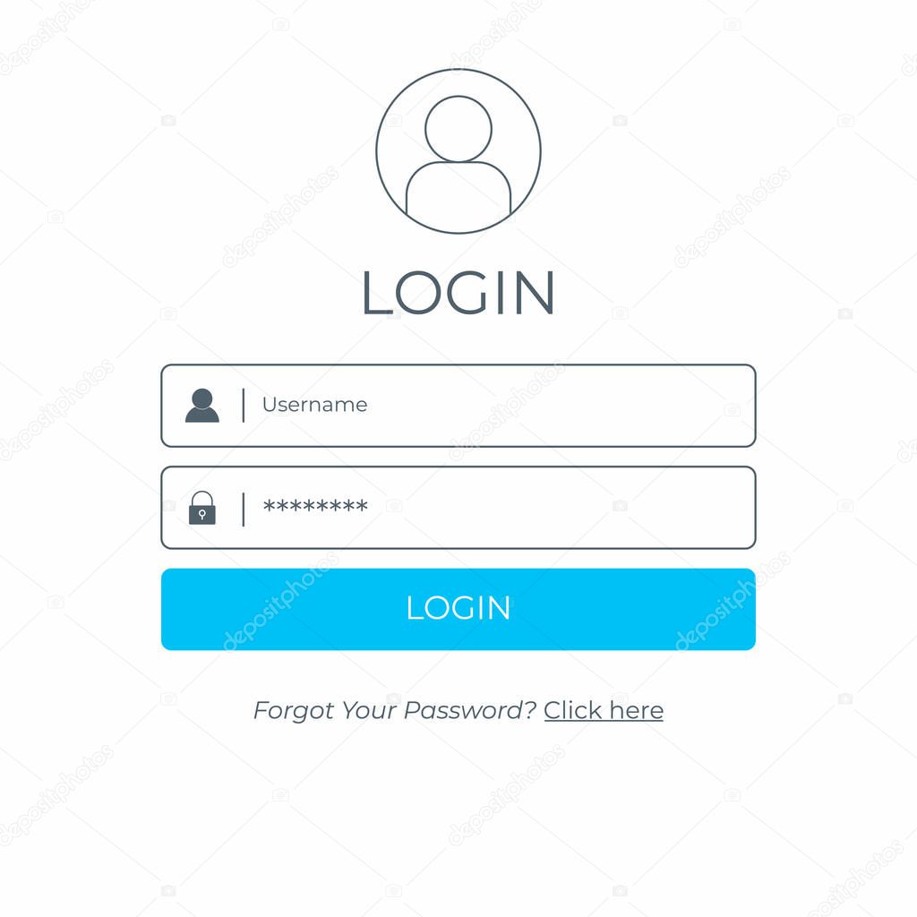 Login and sign in user interface. Business website modern ui template.