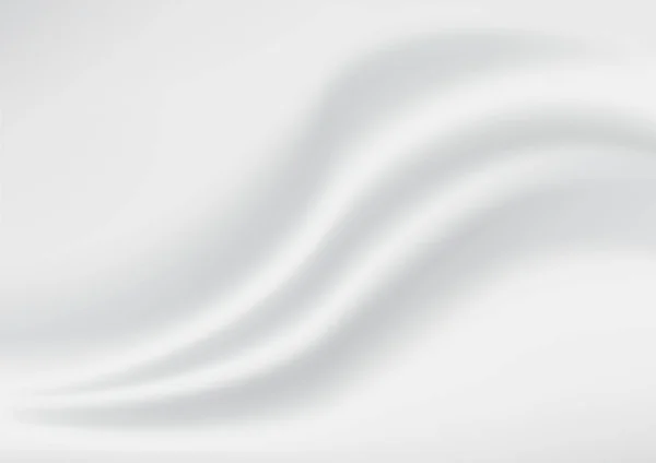 Абстрактная фактура. Белый и серый атласный шелк. Ткань Фа — стоковый вектор