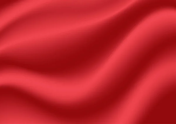 Textura abstrata Fundo. Seda de cetim vermelho. Tecido de pano Textil — Vetor de Stock