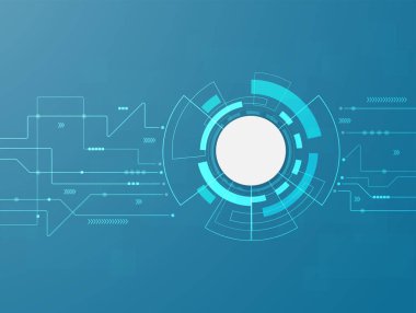 Soyut Bilgisayar Dijital Teknoloji arka plan. Fütüristik circ