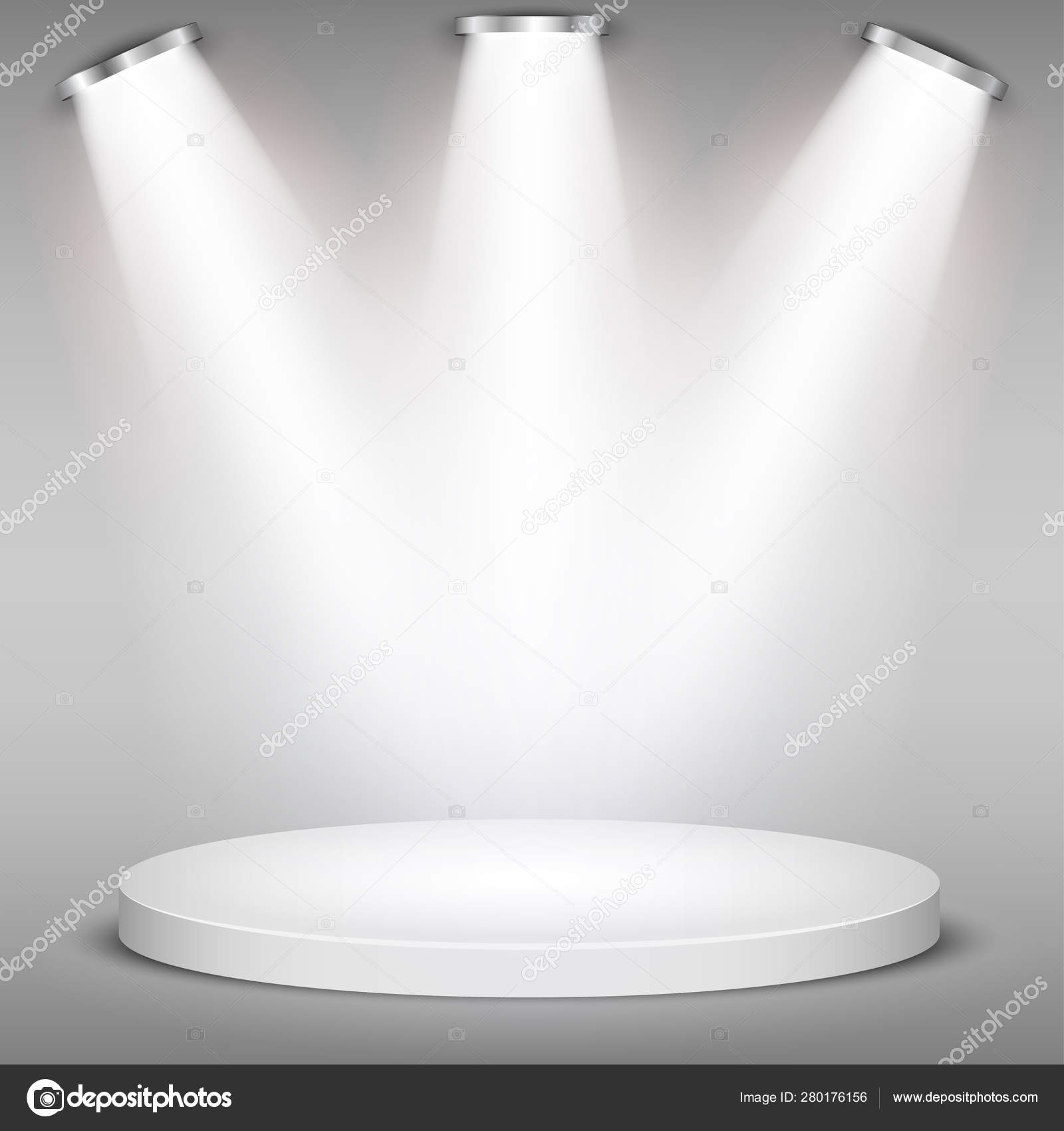White Winner Podium Gray Background Stage Studio Lights Awards Ceremony  Stock Vector Image by ©werayuth #280176156