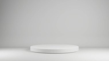 3D canlandırma sahnesi kazanan podyum beyaz arkaplan