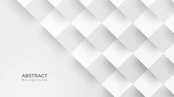 Fond Carré Moderne Abstrait Texture Géométrique Blanche Grise Illustration Vectorielle — Image vectorielle