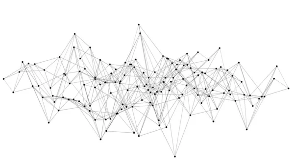 Abstrakcyjne Naukowe Tło Połączenia Cyfrowego Wielokątna Kropkami Liniami Renderowanie — Zdjęcie stockowe
