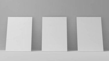 3D afiş poster şablonu arka planı. 3B görüntüleme