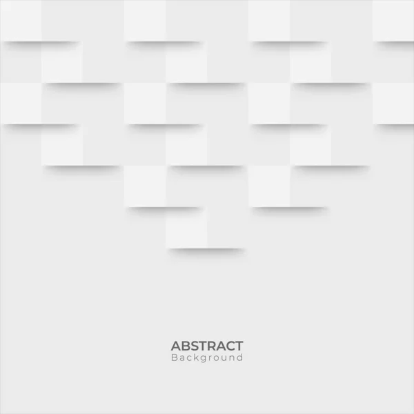抽象3D現代の正方形のパターンの背景 白とグレーの幾何学的な質感 ベクターイラスト — ストックベクタ
