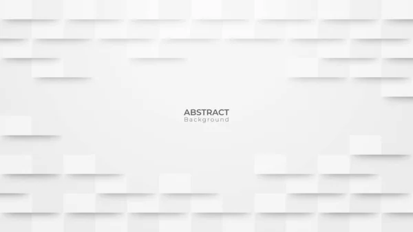 抽象3D現代の正方形のパターンの背景 白とグレーの幾何学的な質感 ベクターイラスト — ストックベクタ
