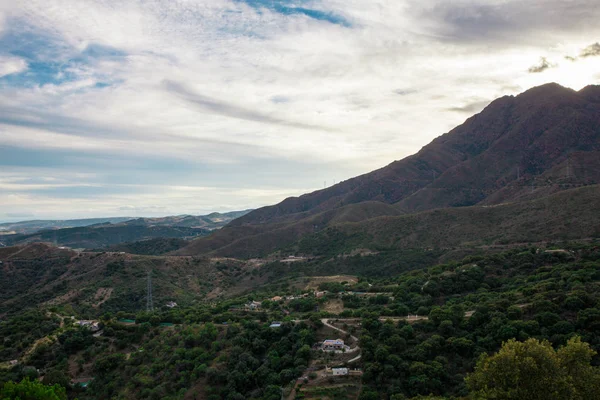 Paesaggio Vista Delle Montagne Del Mare Dal Ponte Osservazione Della — Foto Stock