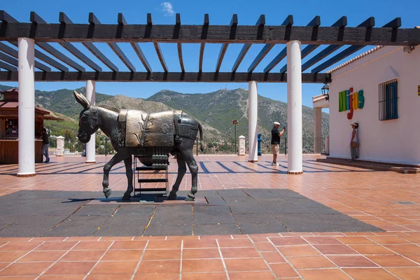 Donkey Statue Symbol Mijas Village Mijas Costa Del Sol Andalusia — Stock Photo, Image