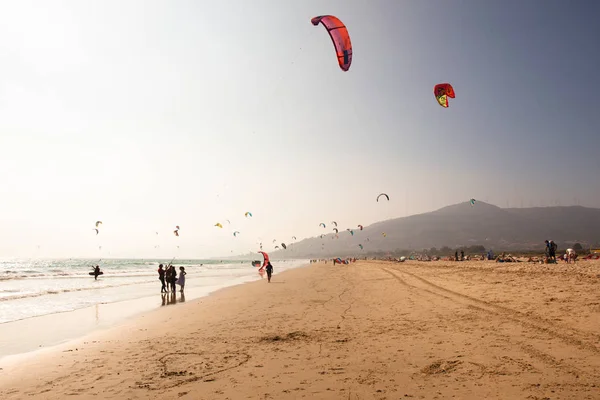 Pláž Tarifa Pláž Pro Surfování Draka Jižním Španělsku Costa Del — Stock fotografie