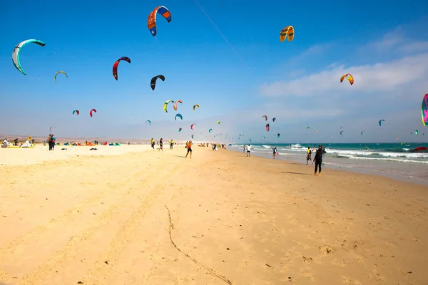 Pláž Tarifa Pláž Pro Surfování Draka Jižním Španělsku Costa Del — Stock fotografie